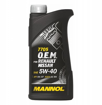Масло моторное Mannol O.E.M Renault Nissan 5W40, 1л