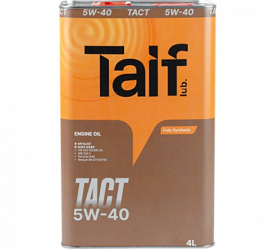 TAIF TACT Моторное масло 5W40 Плсин SL CFA3 B4-RUS-4л